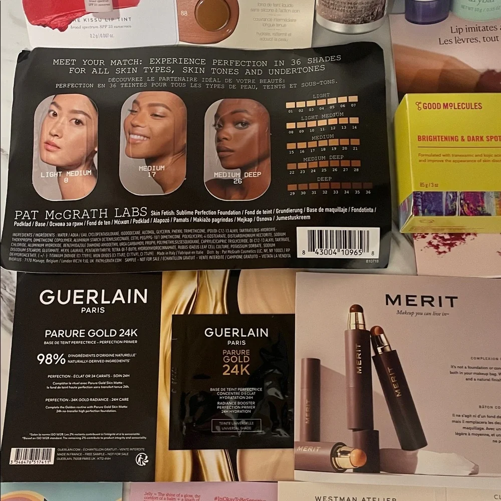 Luxury Beauty Makeup & Skincare Sample Bundle | Guerlain, Merit, Westman + More - Picture 5 of 10